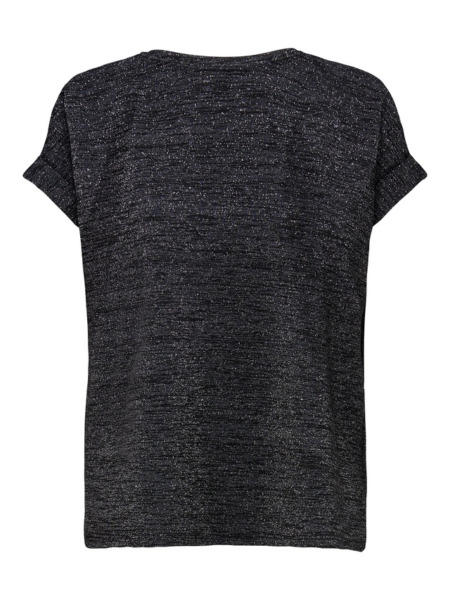 ONLY Kurzarmshirt »ONLMOSTER GLITTER S/S TOP NOOS JRS« mit Glitzerdetail