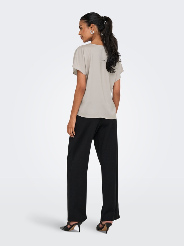 ONLY V-Shirt »ONLLUCY LIFE SS V-NECK TOP WVN«