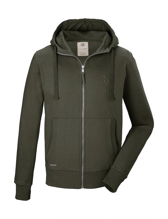 G.I.G.A. DX by killtec Sweatjacke »GS 8 MN SWT JCKT GOTS« GOTS-zertifizierte Bio-Baumwolle, Carbon-Finish, lässiger Look