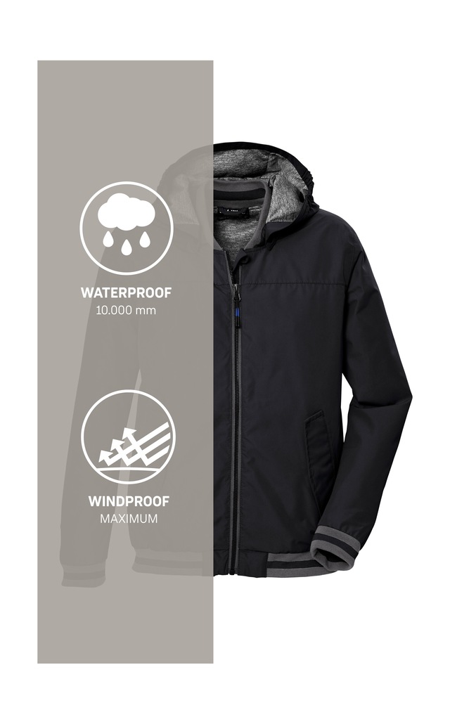 Killtec Funktionsjacke »KOS 153 BYS JCKT« Modischer, wasserfester Blouson mit reflektierenden Elementen