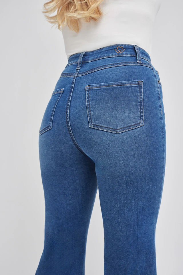 wonderjeans Schlagjeans Flared, mit Stretch