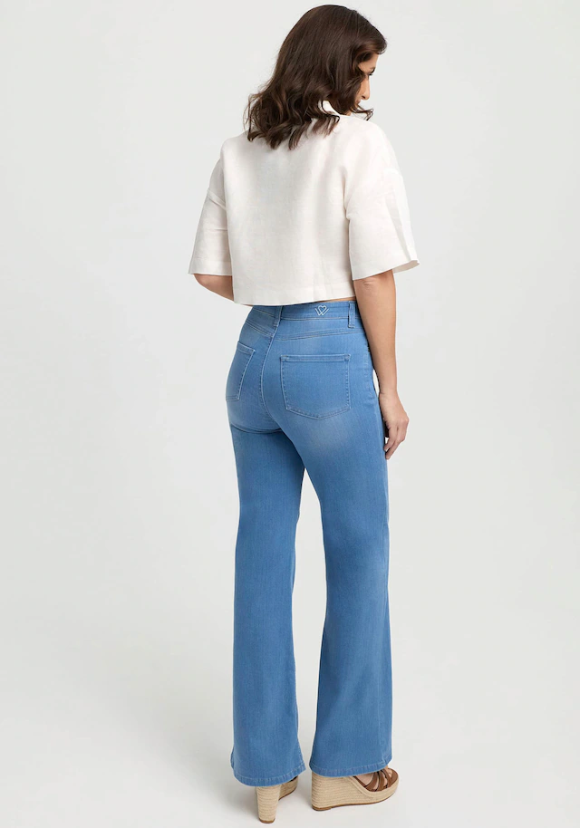 wonderjeans Schlagjeans Flared, mit Stretch