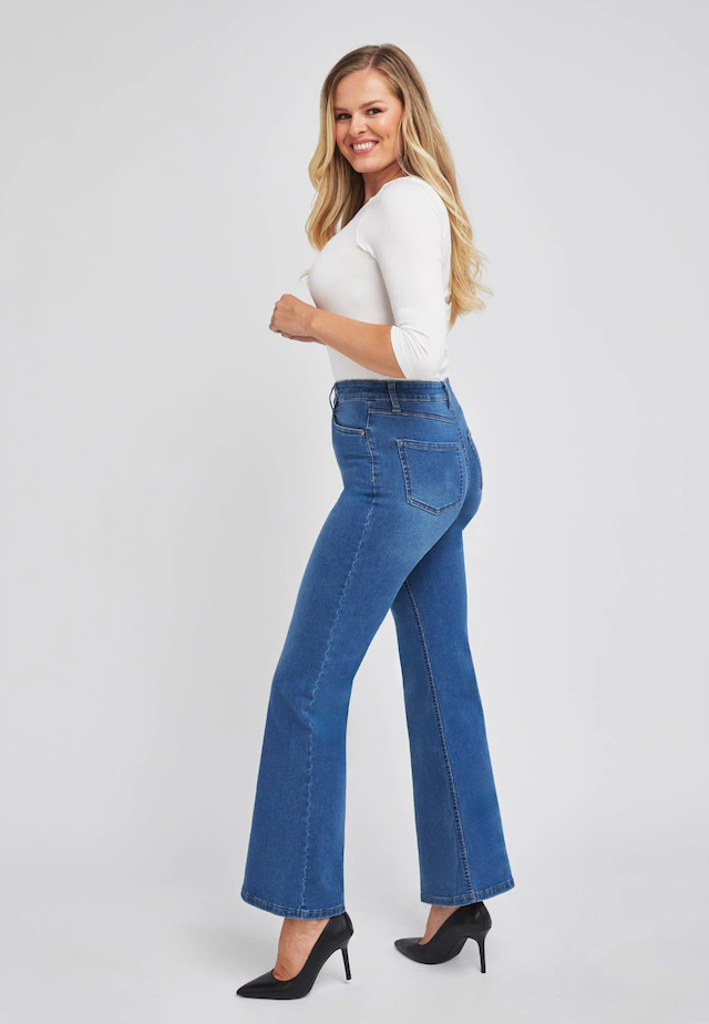wonderjeans Schlagjeans Flared, mit Stretch