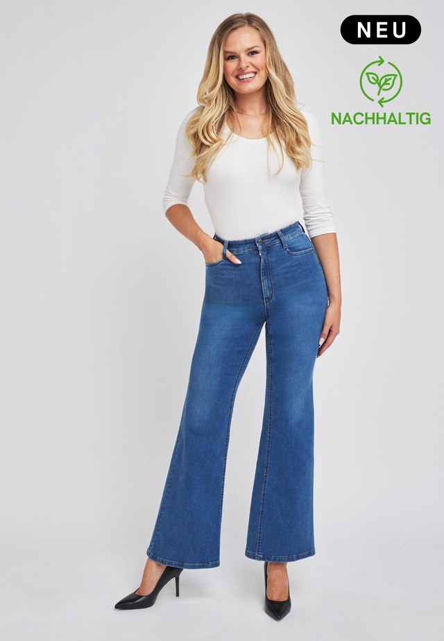 wonderjeans Schlagjeans Flared, mit Stretch