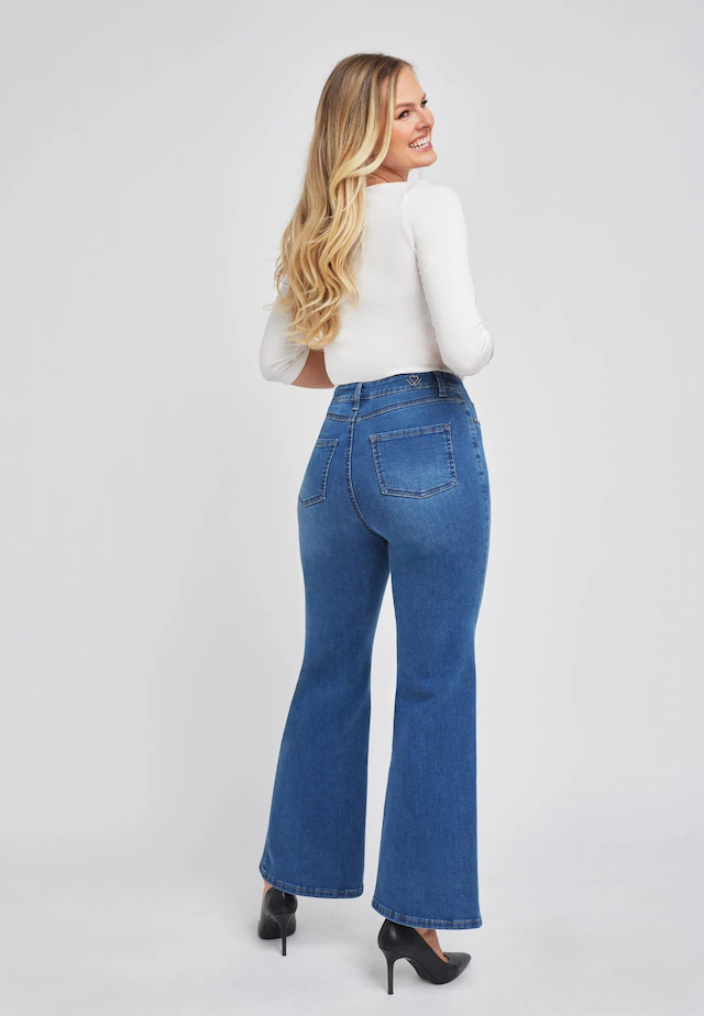 wonderjeans Schlagjeans Flared, mit Stretch