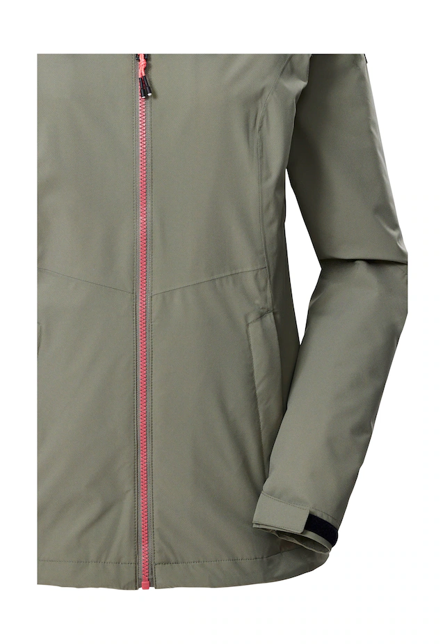 Killtec Outdoorjacke »Damen Regenjacke OOKS 1« Leichte, wasser- und winddichte Jacke, atmungsaktiv, abnehmbare Kapuze
