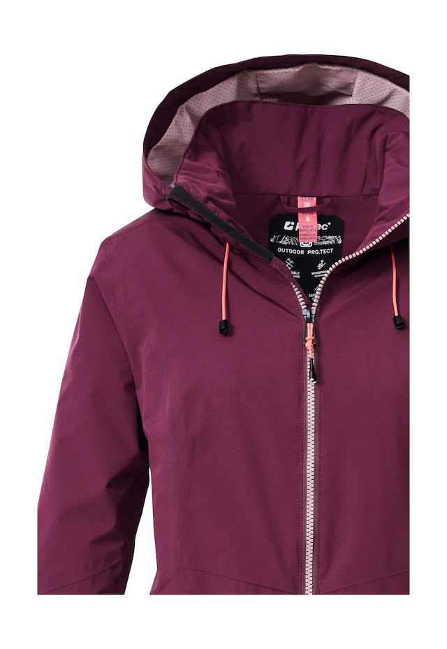 Killtec Outdoorjacke »Damen Regenjacke OOKS 1« Leichte, wasser- und winddichte Jacke, atmungsaktiv, abnehmbare Kapuze