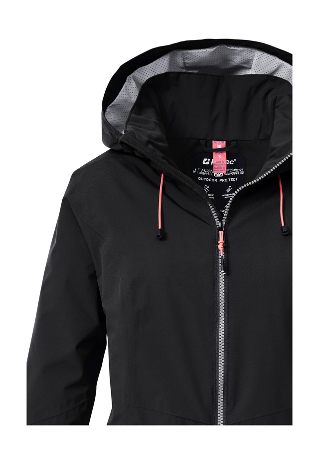 Killtec Outdoorjacke »Damen Regenjacke OOKS 1« Leichte, wasser- und winddichte Jacke, atmungsaktiv, abnehmbare Kapuze