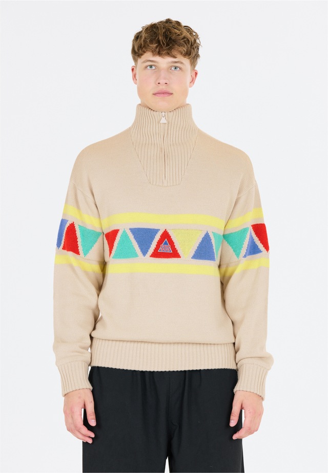 SOS Strickpullover »The Windbreaker« im kultigen Strick-Look mit Merinowolle