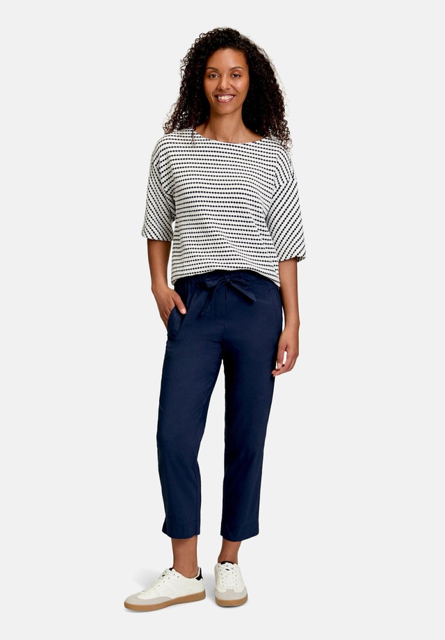 Betty&Co Kurzarmshirt »Damen mit Rundhalsausschnitt« 1 Stk. Struktur