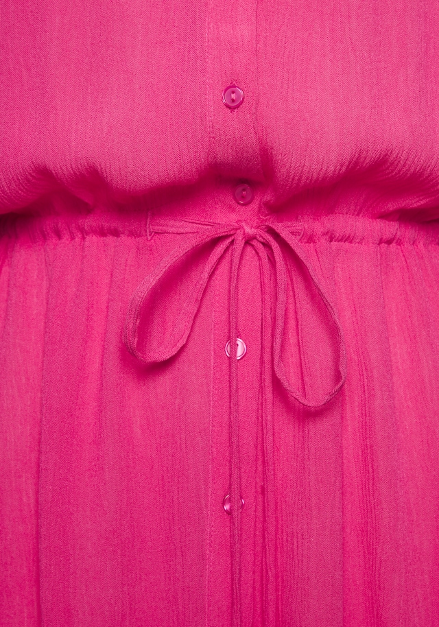 LASCANA Strandkleid »in leichter Crepe-Qualität mit variablem Tunnelzug in der Taille« Ohne Taschen kurzes Hemdblusenkleid, Sommerkleid, Longbluse mit langen Ärmeln
