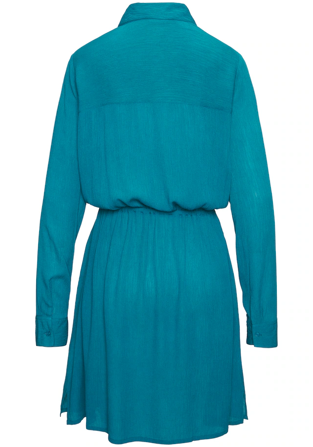 LASCANA Strandkleid »in leichter Crepe-Qualität mit variablem Tunnelzug in der Taille« Ohne Taschen kurzes Hemdblusenkleid, Sommerkleid, Longbluse mit langen Ärmeln