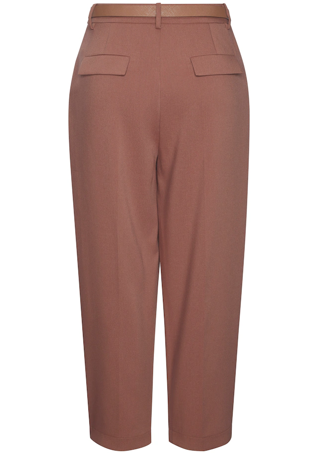 LASCANA Bundfaltenhose »mit schmalem Gürtel in Barrel Form« mit Gürtel, in modischer Barrel-Form, Businesshose, bequem