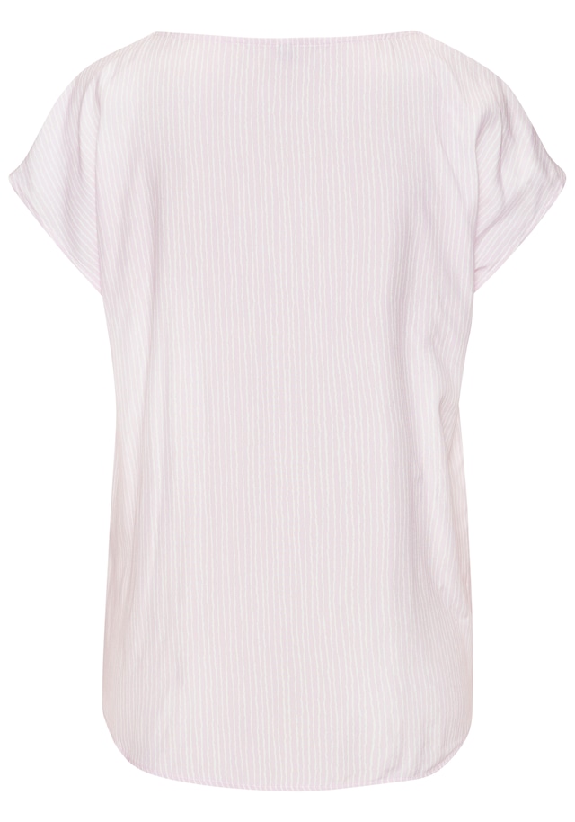 Vivance Kurzarmbluse »mit Zierdetail am Ausschnitt« Druckbluse aus leichter Webware, Streifenbluse, lockeres Blusenshirt
