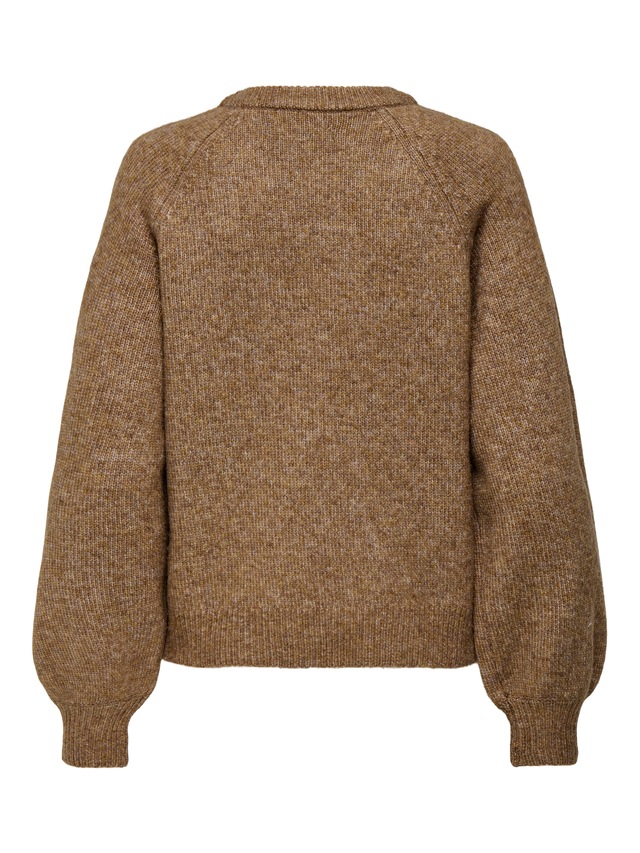 ONLY Strickpullover »ONLLAUREN LIFE LS O-NECK BUTTON KNT«