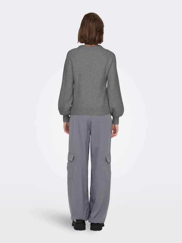 ONLY Strickpullover »ONLLAUREN LIFE LS O-NECK BUTTON KNT«