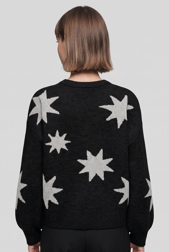 ONLY Rundhalspullover »ONLROSIE LS O-NECK GLITTER KNT«
