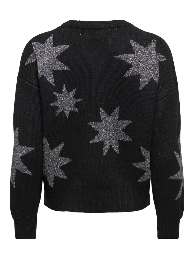 ONLY Rundhalspullover »ONLROSIE LS O-NECK GLITTER KNT«