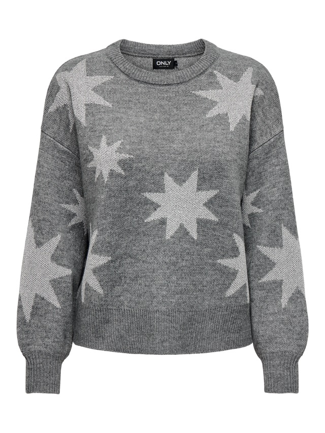 ONLY Rundhalspullover »ONLROSIE LS O-NECK GLITTER KNT«