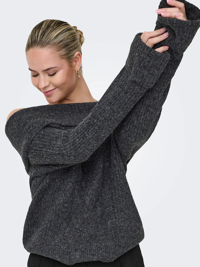 ONLY Strickpullover »ONLLUNA LS OFF SHOULDER PULLOVER KNT«