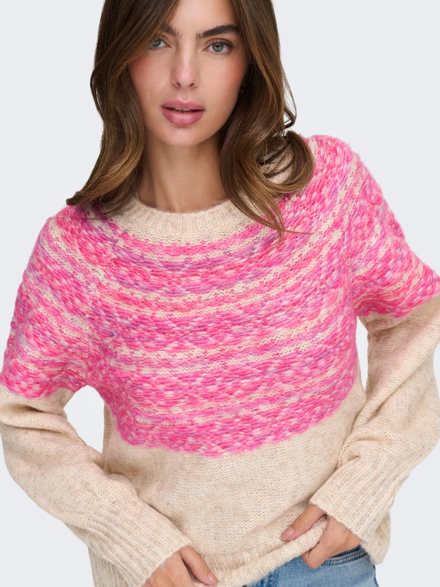 ONLY Strickpullover »ONLSIDONA LIFE LS JQ O-NECK KNT«