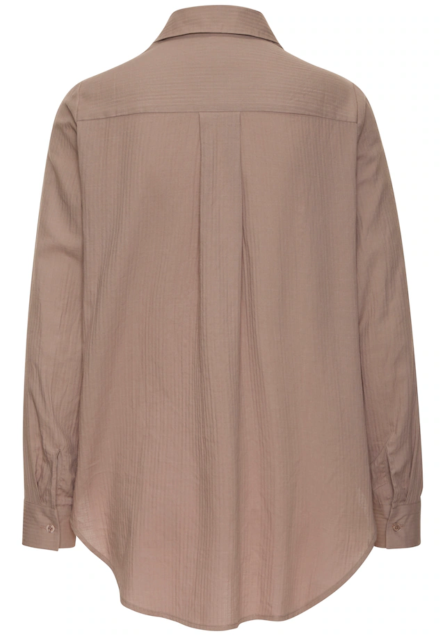 Vivance Hemdbluse »aus Strukturware mit Streifenmuster« Damenbluse mit Knopfleiste, Langarmbluse, Tunikabluse, po-bedeckend