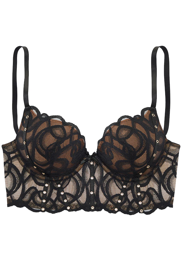 petite fleur gold by Lascana Push-up-BH », BH mit Bügel, Longline BH, als Dessous-Set kombinierbar, Luna« sexy Dessous, sexy Unterwäsche Damen