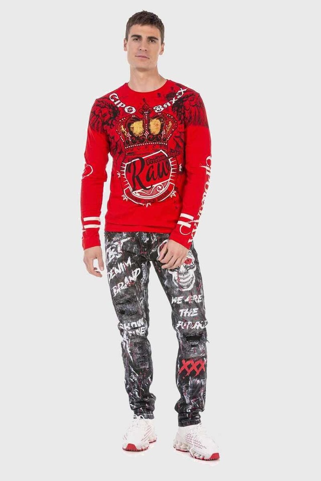 Cipo & Baxx T-Shirt »Sweatshirts« mit coolem Print