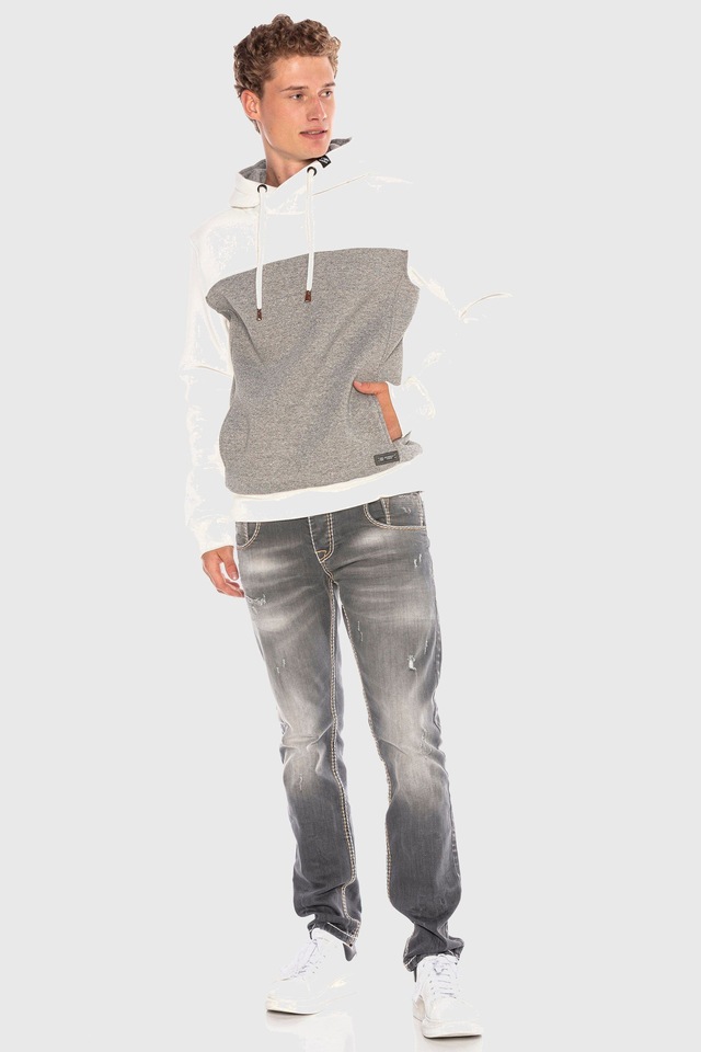 Cipo & Baxx Kapuzenpullover »Sweatshirts« 1 Stk. im Kontrast-Look