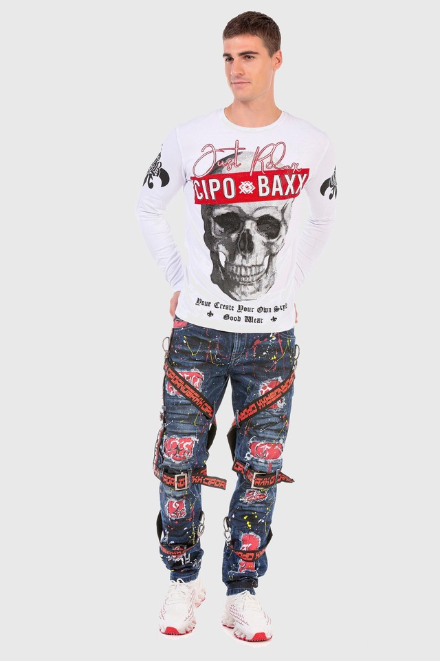 Cipo & Baxx T-Shirt »Sweatshirts« mit coolem Print