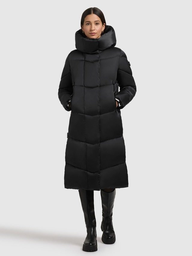 khujo Steppmantel »MANELIA2« aus Kunstfaser und Polyester, kniebedeckende Passform