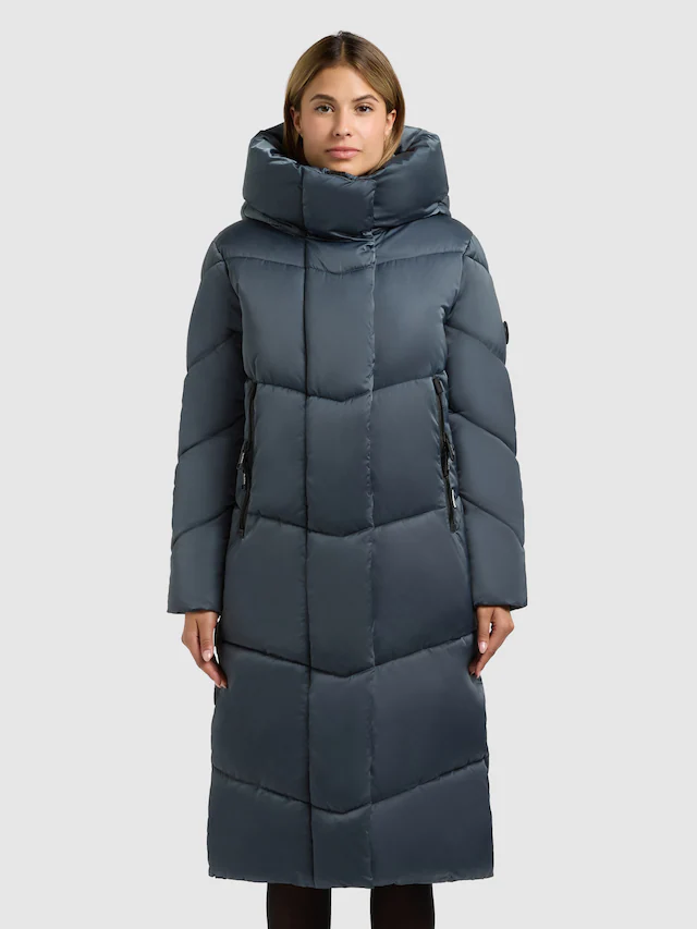 khujo Steppmantel »MANELIA2« aus Kunstfaser und Polyester, kniebedeckende Passform