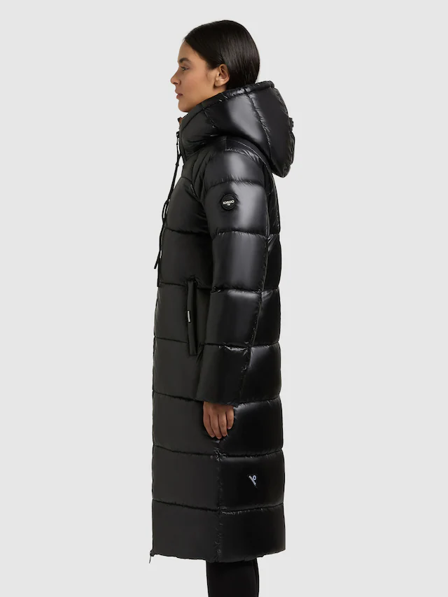 khujo Steppmantel »NASHI« aus Nylon und Polyester, knielanger Schnitt, mit 2-Wege-Reißverschluss