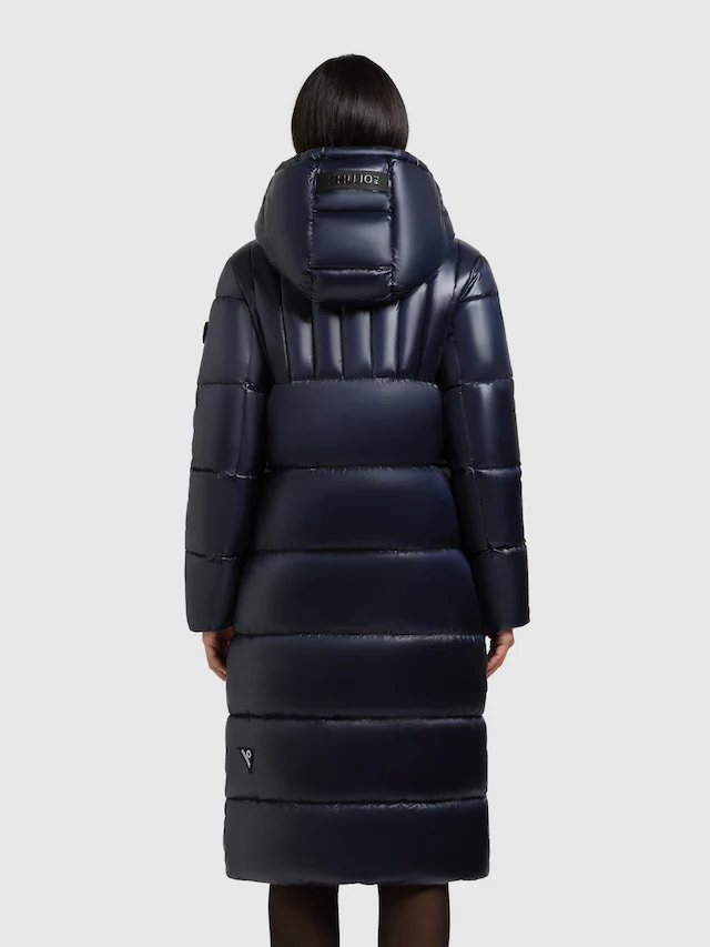 khujo Steppmantel »NASHI« aus Nylon und Polyester, knielanger Schnitt, mit 2-Wege-Reißverschluss