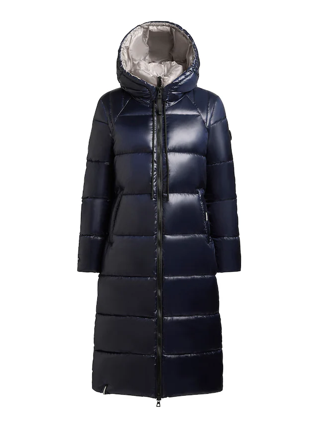 khujo Steppmantel »NASHI« aus Nylon und Polyester, knielanger Schnitt, mit 2-Wege-Reißverschluss