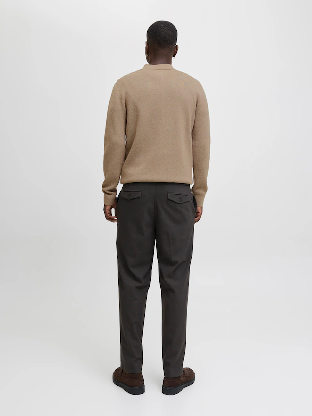 Jack & Jones Polokragenpullover »JPRBLAMILANO STITCH KNIT ZIP POLO SN« Baumwolle, locker geschnitten