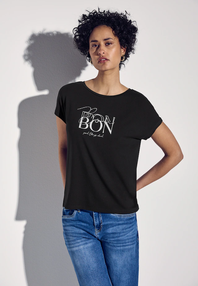 STREET ONE T-Shirt aus softem Materialmix
