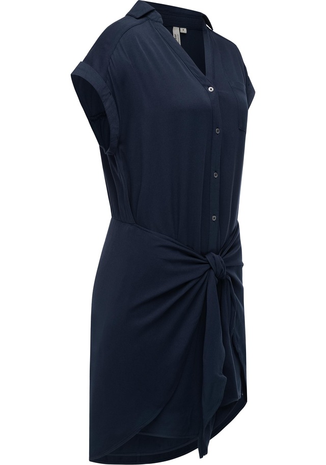 Ragwear Blusenkleid »Bahaya« Brusttasche stylisches Damen Sommerkleid mit Bindeband