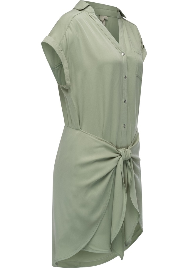 Ragwear Blusenkleid »Bahaya« Brusttasche stylisches Damen Sommerkleid mit Bindeband