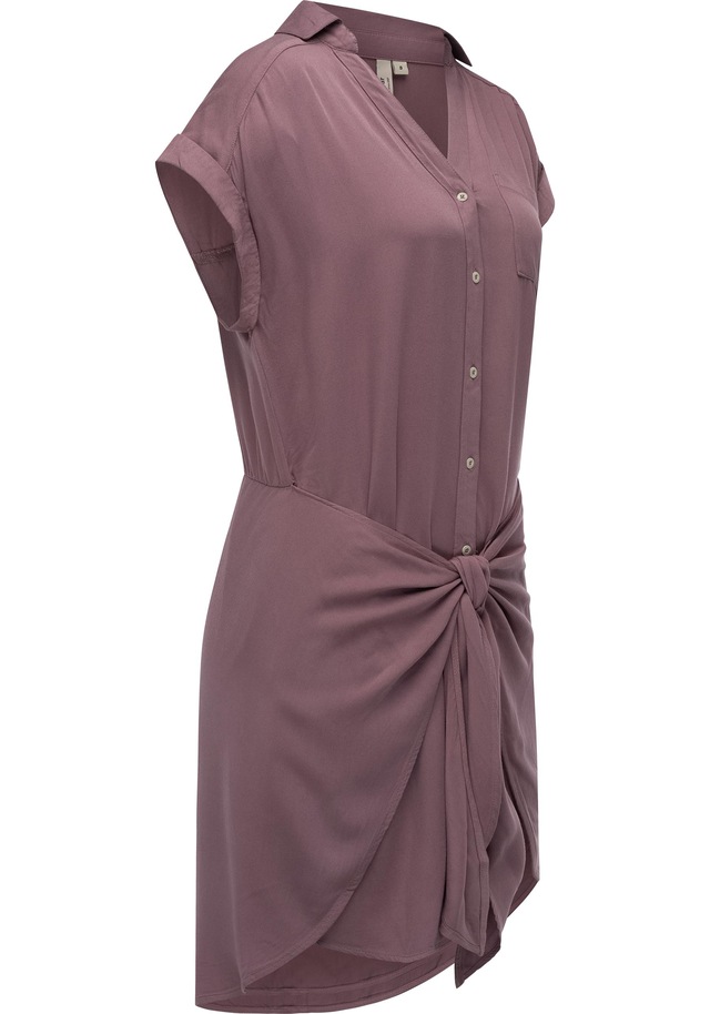 Ragwear Blusenkleid »Bahaya« Brusttasche stylisches Damen Sommerkleid mit Bindeband