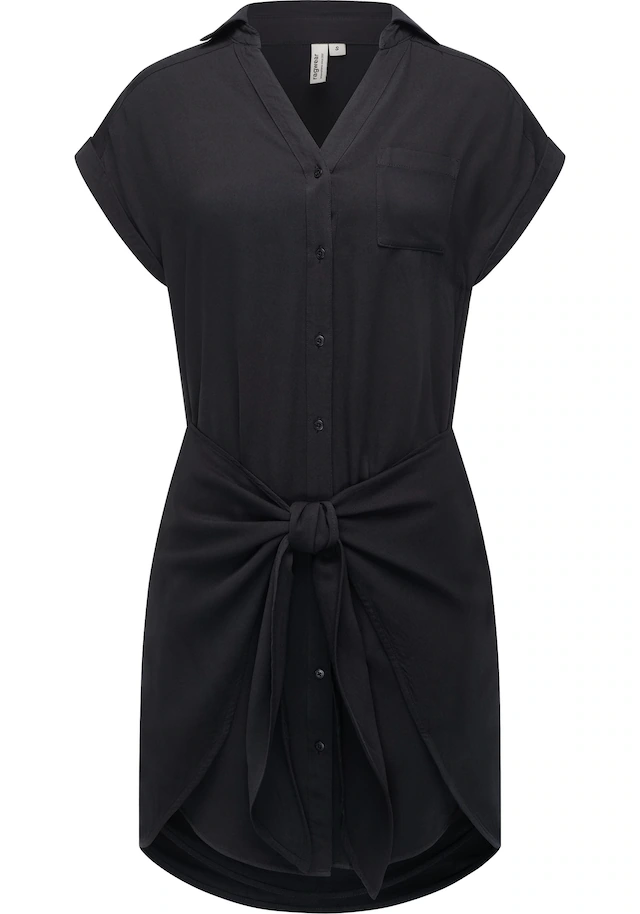 Ragwear Blusenkleid »Bahaya« Brusttasche stylisches Damen Sommerkleid mit Bindeband