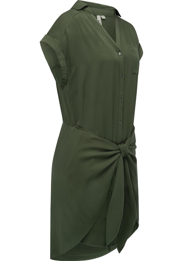Ragwear Blusenkleid »Bahaya« Brusttasche stylisches Damen Sommerkleid mit Bindeband