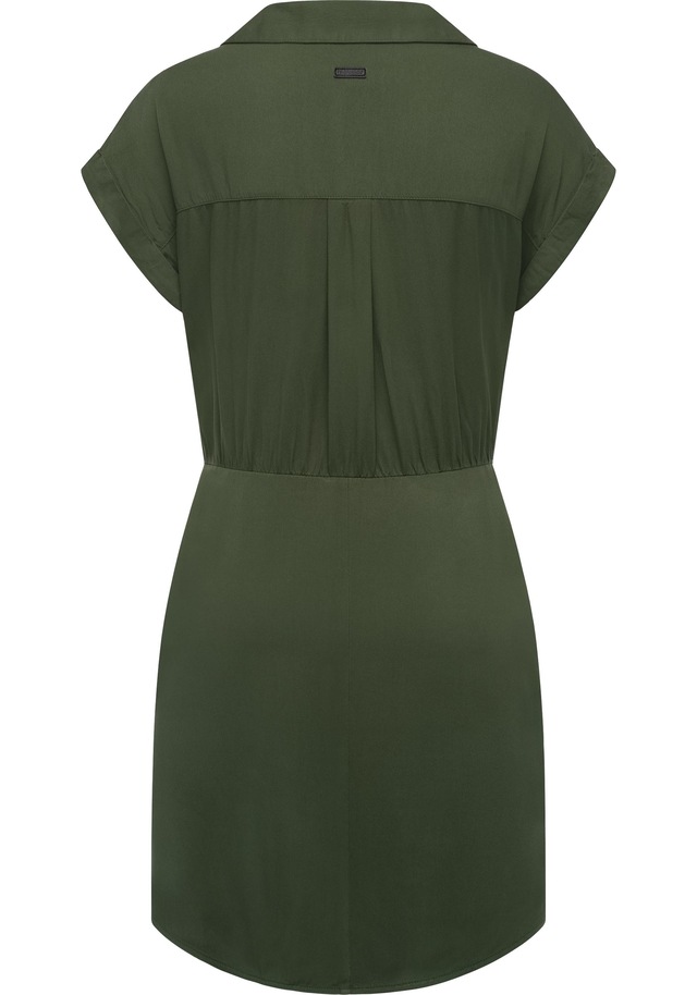 Ragwear Blusenkleid »Bahaya« Brusttasche stylisches Damen Sommerkleid mit Bindeband