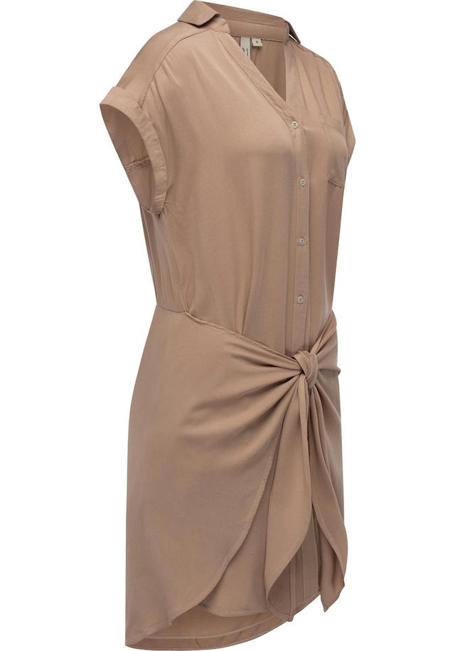 Ragwear Blusenkleid »Bahaya« Brusttasche stylisches Damen Sommerkleid mit Bindeband