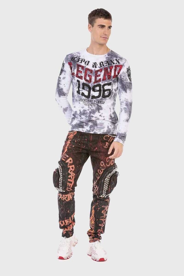 Cipo & Baxx T-Shirt »Sweatshirts« mit Print und sportlichem Look
