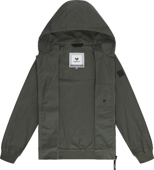 Ragwear Outdoorjacke »Garoo« mit Kapuze Stylische Herren Übergangsjacke aus Ripstop-Material