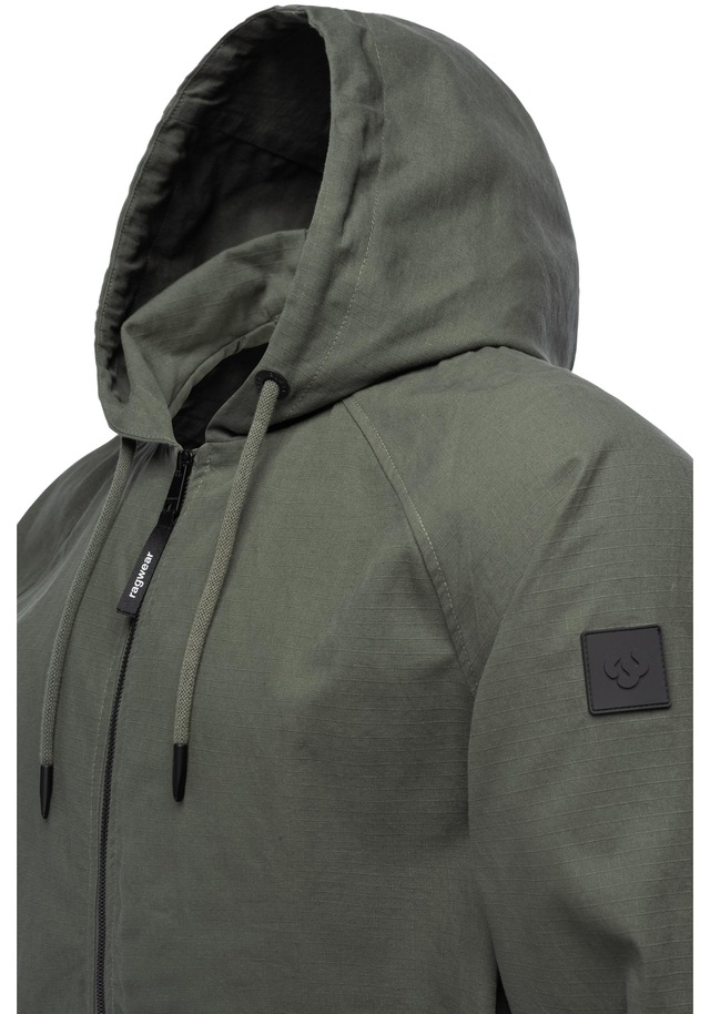 Ragwear Outdoorjacke »Garoo« mit Kapuze Stylische Herren Übergangsjacke aus Ripstop-Material