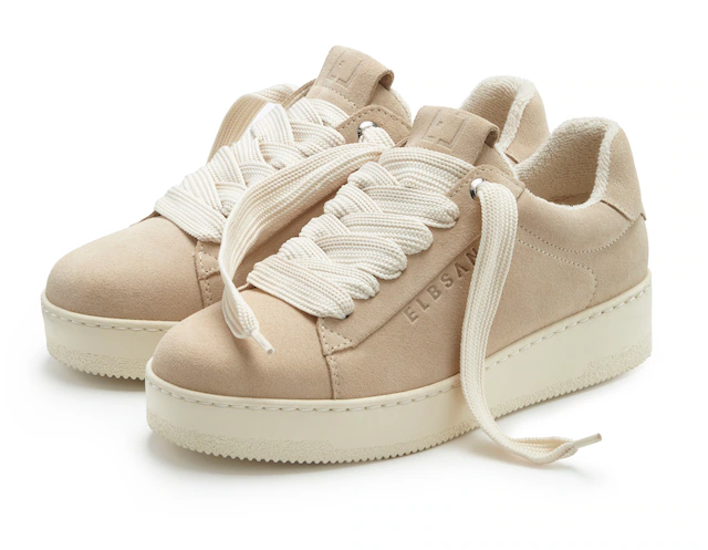 Elbsand Sneaker »Freizeitschuh, Lederschuh, Ledersneaker, Turnschuh, Schnürschuhe« aus Leder mit Plateausohle und austauschbaren Schnürsenkeln