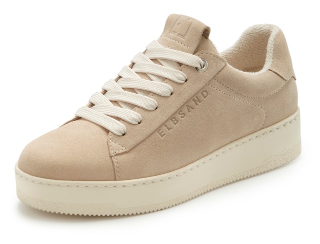 Elbsand Sneaker »Freizeitschuh, Lederschuh, Ledersneaker, Turnschuh, Schnürschuhe« aus Leder mit Plateausohle und austauschbaren Schnürsenkeln