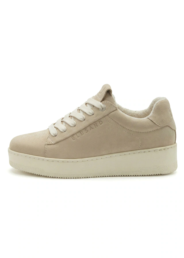 Elbsand Sneaker »Freizeitschuh, Lederschuh, Ledersneaker, Turnschuh, Schnürschuhe« aus Leder mit Plateausohle und austauschbaren Schnürsenkeln